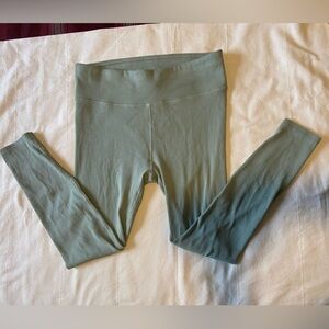 Pact Dusty Green Leggings Full Length Ribbed XL